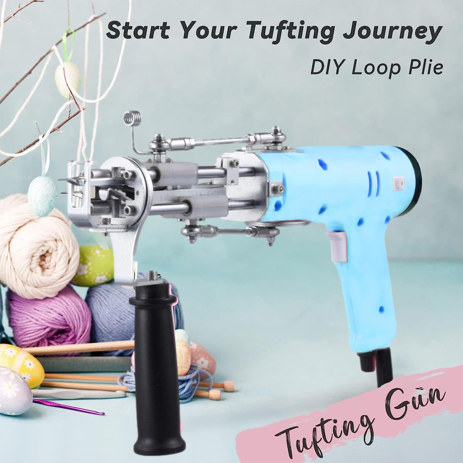 Máquina de tufting TuftCraft Kit para Hacer Alfombras con Mango Giratorio