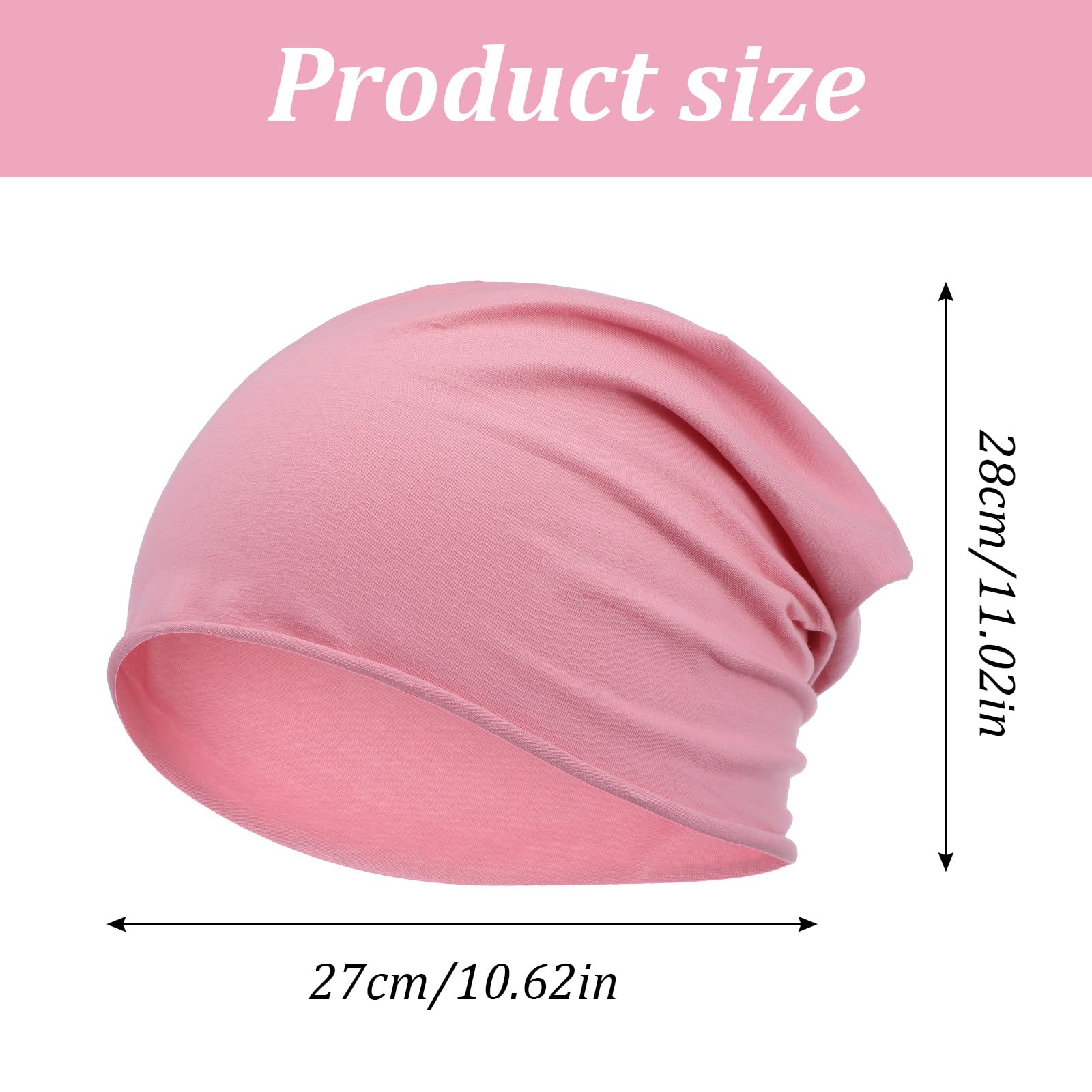 3 sztuki damskich czapek beanie, cienkie bawełniane czapki męskie i damskie, elastyczna czapka do biegania, oddychająca czapka do jogi, snu i na co dzień, czarna, szara, różowa