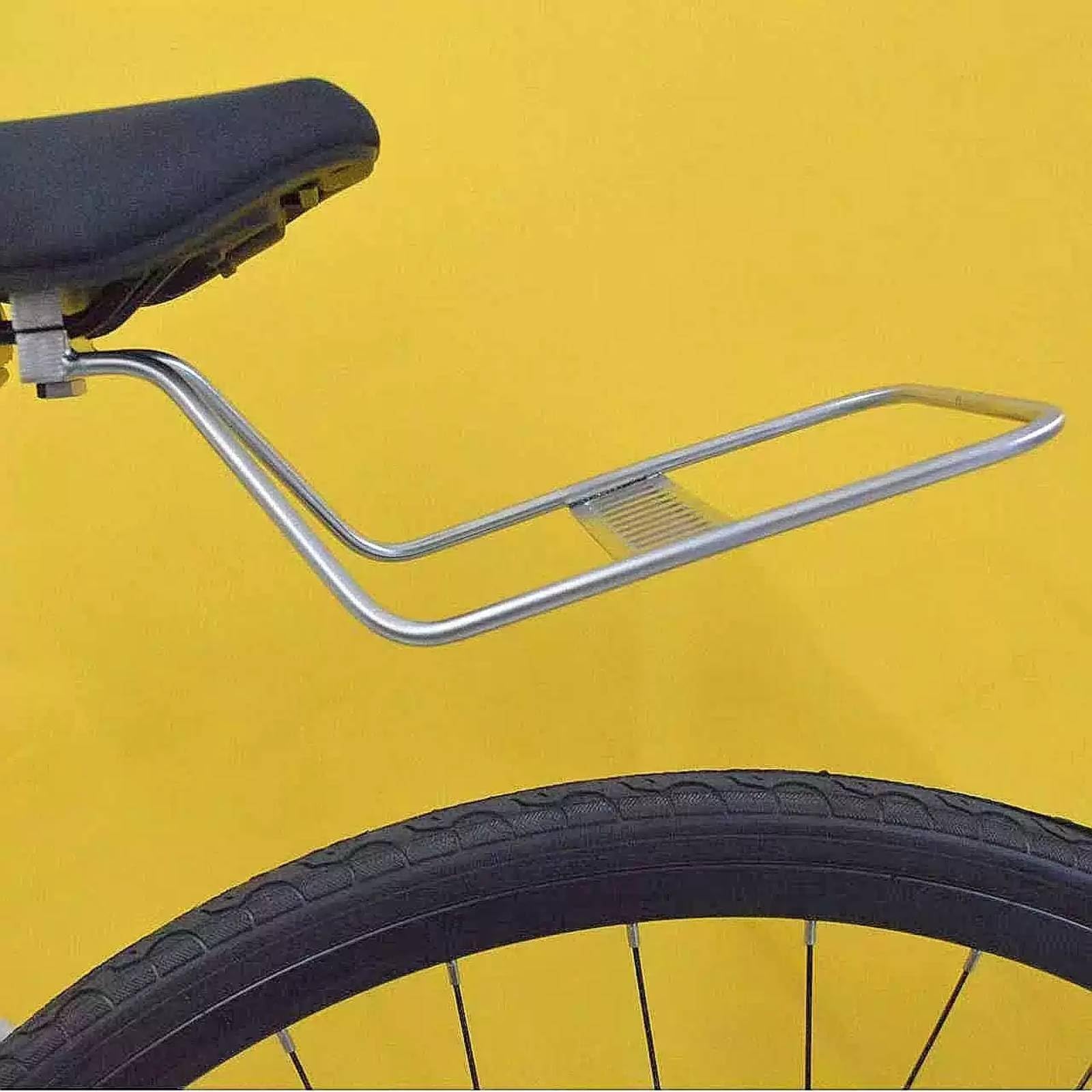MERIGLARE Porte-Bagages Vélo Arrière INOX Selle Rail Porte Support Porte- Acier Inoxydable 304 Plateforme Stable pour Sacoche 5kg Adapté pour VTT Route Gravel Aventures Plein Air
