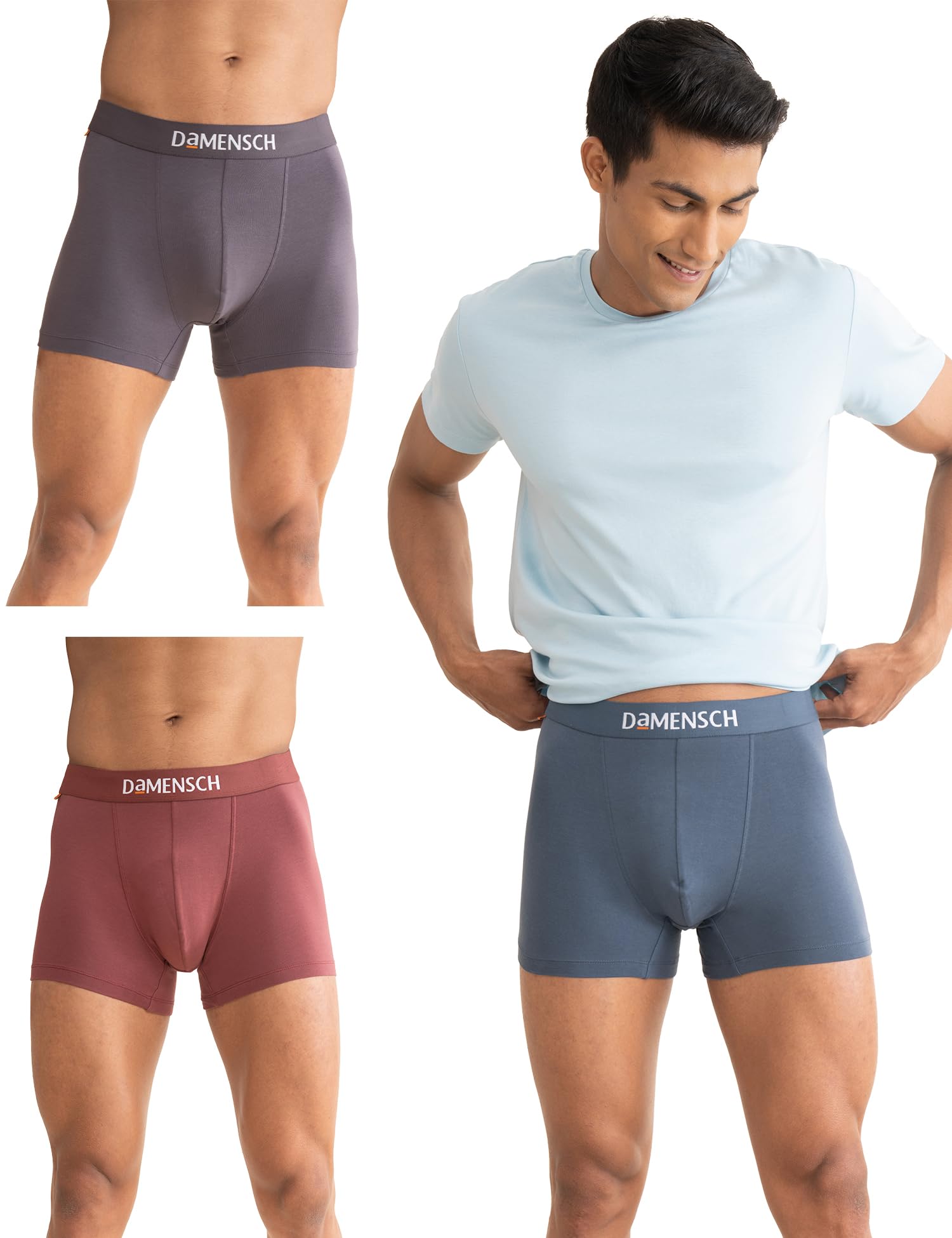 DAMENSCHMen's Regular Fit Solid Cotton Briefs for Men Combed Cotton, Stretchy Fabric, Anti-Bacterial and Microfibre Waistband