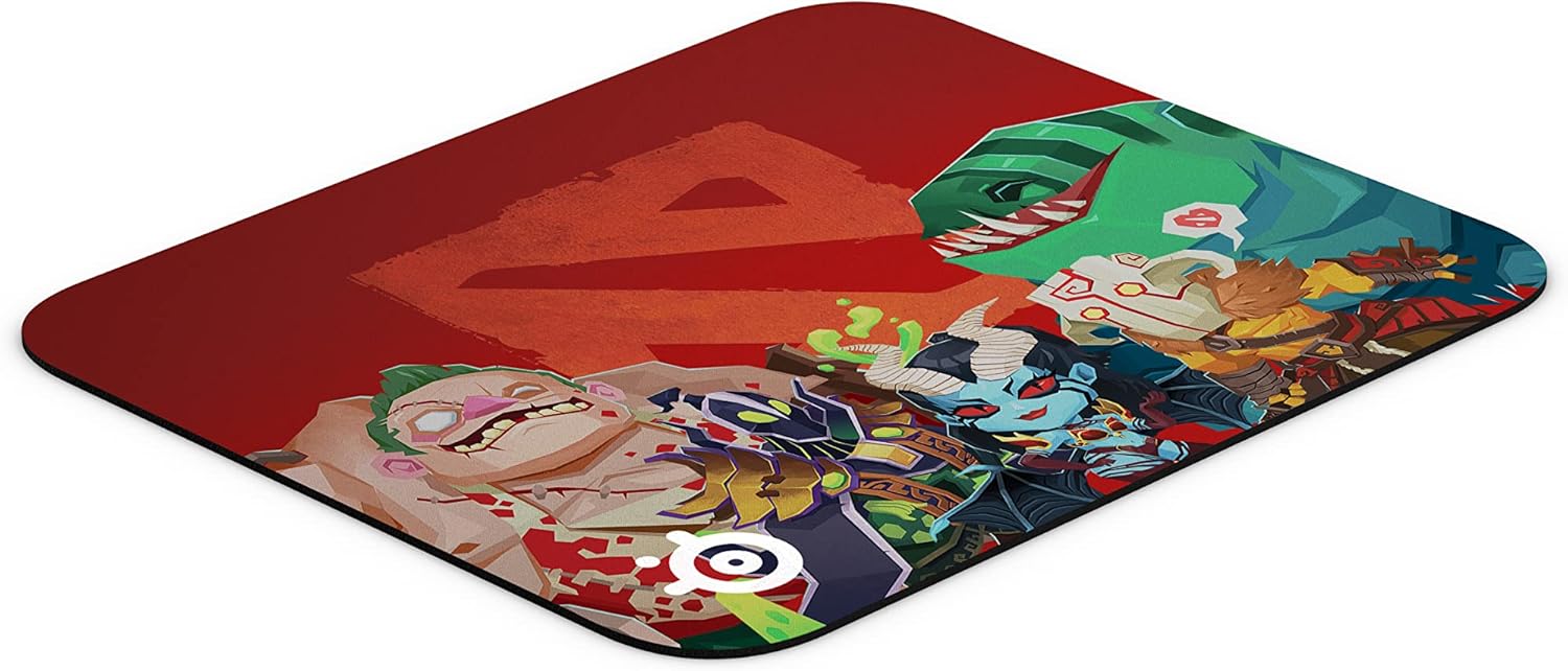 SteelSeries QcK Mini Dota 2 / TI - Gaming Fabric Mouse Pad - Exclusive Micro Woven Surface - Optimised for Gaming Sensors - Size S (250mm x 210mm x 2mm) Standard 9.8L x 8.3W inches Dota 2/TI