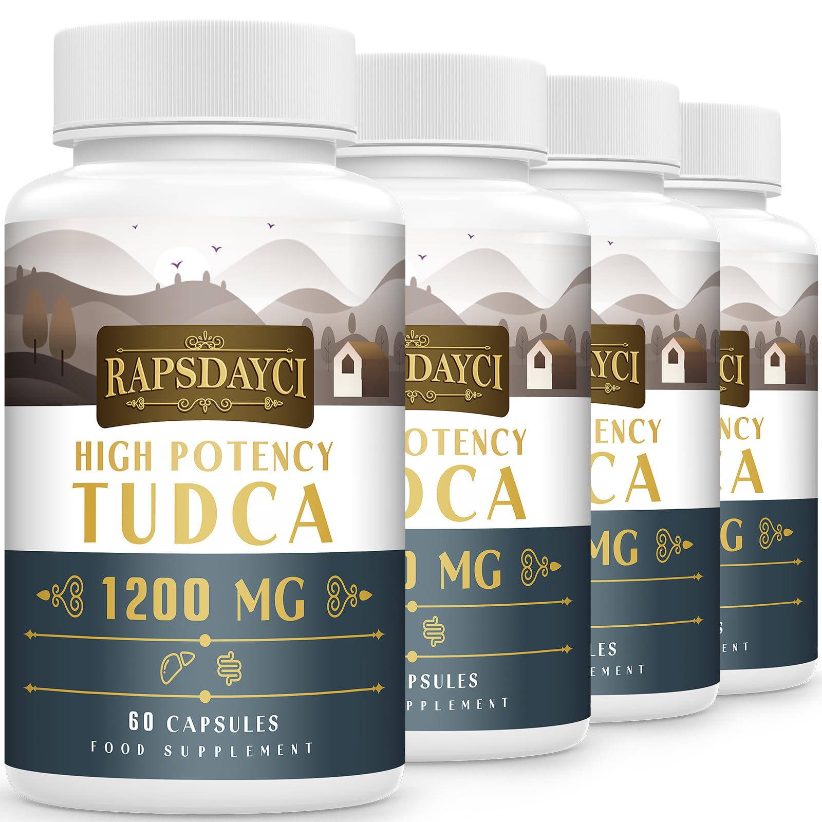 Ultra Strength TUDCA (1200mg Per Serving), 240 Capsules - Tauroursodeoxycholic Acid, Liver Support Supplement, Enhances Proper Bile Production, Boosts Digestion and Immune System Support
