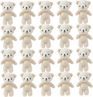 Mini Teddy Bears, 20PCS 4.3 Inch Plush Small Teddy Bear, Mini Stuffed Animals for DIY Keychain Bag Crafts Birthday Graduation Party