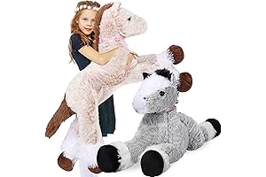 2 Pcs Giant Horse Plush Stuffed Animal Kids Plush Toys