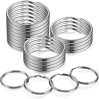 حلقات مفاتيح 30 ملم بالجملة (30 قطعة، شكل دائري)، حلقات مفاتيح معدنية فضية مسكوبة، لسلسلة كيشاين/بطاقة طوق الكلب/صناعة المجوهرات والحرف اليدوية/مفتاح السيارة من واي اتش واي زد