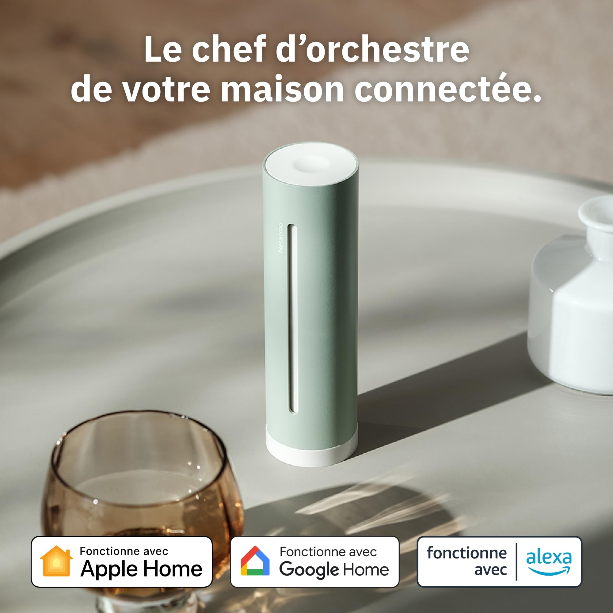 Netatmo Station Météo ORIGINAL Menthe|2e génération|Capteurs Intérieurs & Extérieurs|Température, Humidité, Qualité de l'air, indice UV,Pollens, Prévisions météo|Compatible Apple Home, Alexa & Google