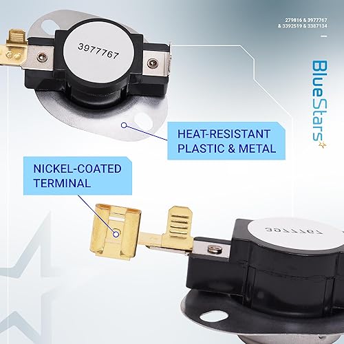 Miniatura 5 de BlueStars Kit de reparación de secadora 279816 3977767 3392519 3387134 compatible con secadores Whirlpool - Reemplaza 3399693 WP3977767VP PS345113