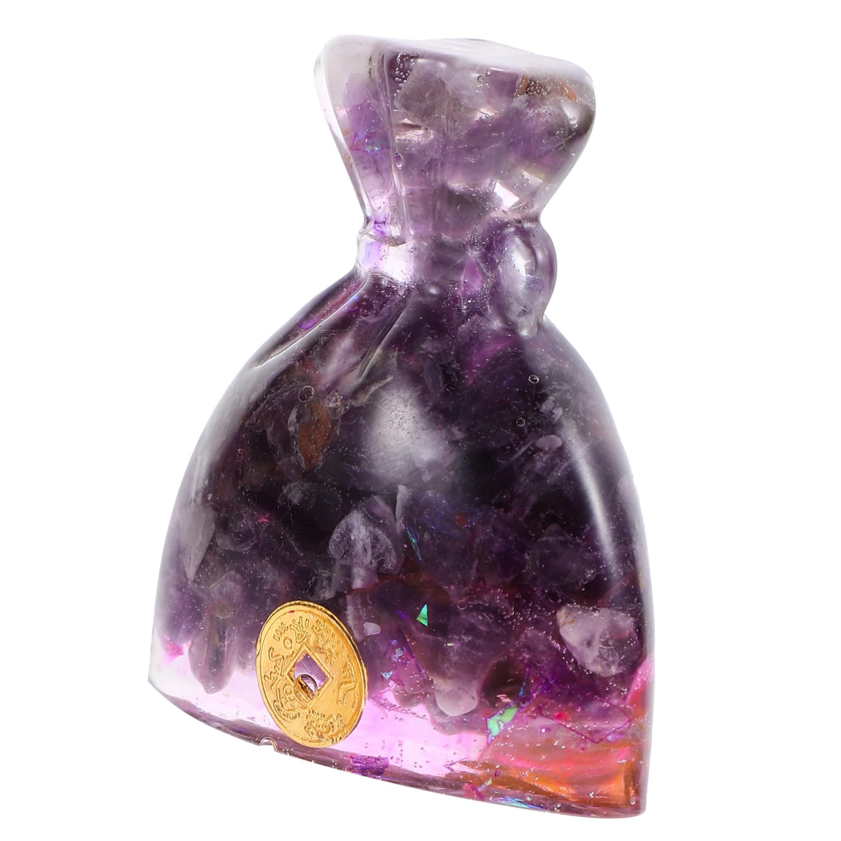 ABOOFAN Fortune Ornaments Gold Money Decor Resin Craft Desktop Money Bag Adornment