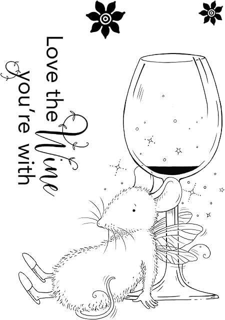 Pink Ink Designs Wee Folk-Tipsy Mouse-Clear Stamp Set, A6
