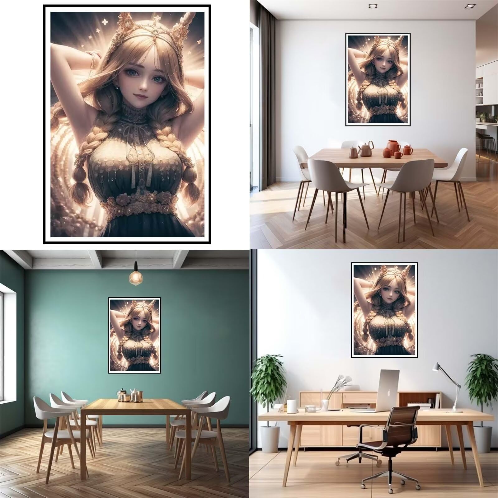 5D DIY Diamante Art Pintura kit Completo, Diamond Painting Adultos Niños Rhinestone Bordado de Punto de Cruz Artes Pintura Painting, Cuadros Decor para Cuarto, Sala de Estar - (Chica linda) 60x90cm