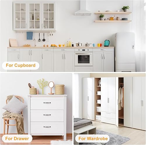 Miniatura 6 de uxcell Juego de 4 cierres de rodillo doble para armario, armario, puerta de muebles, color plateado