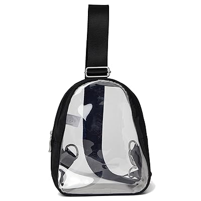 Baggallini Clear Stadium Mini Sling Handbags Black, Nylon/Polyester