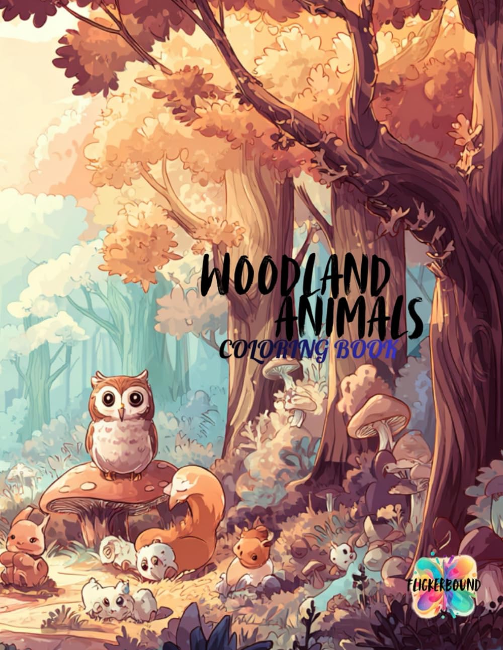 Woodland Animals Coloring Book for Kids: 50 Fun and Gentle Coloring Pages with Friendly Forest Creatures and Cozy Nature Scenes