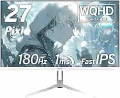 ディスプレイ・モニター本体 Pixio PX278 WAVE White Pixio PX278 Wave White Gaming Monitor | 27 inch 1440p 180Hz