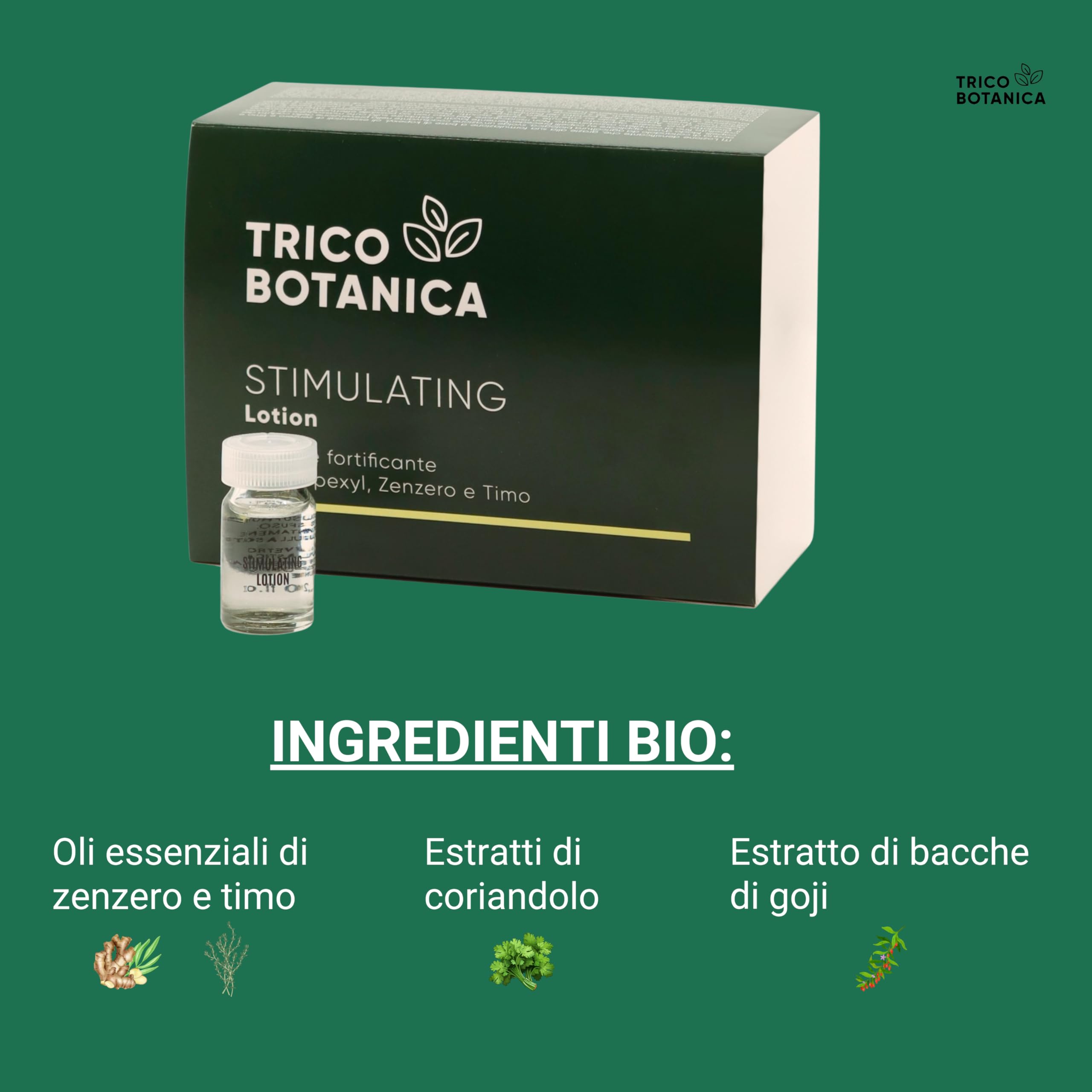 TRICOBOTANICA - Fiale Anticaduta Capelli Donna Rinforzante per capelli fragili - Utilizzalo Anche Come Lozione Densificante Per La Ricrescita Capelli Uomo