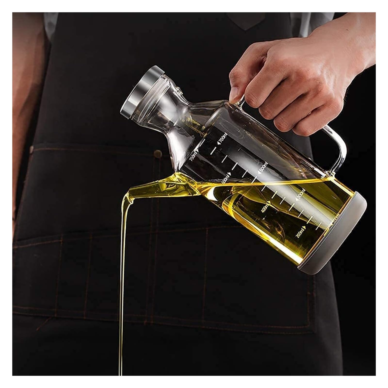 Distributore di Olio e aceto, ampolla per Olio e aceto, distributore di Olio e aceto in Vetro di qualità Superiore, Moderno distributore di Olio d'oliva per la Cucina
