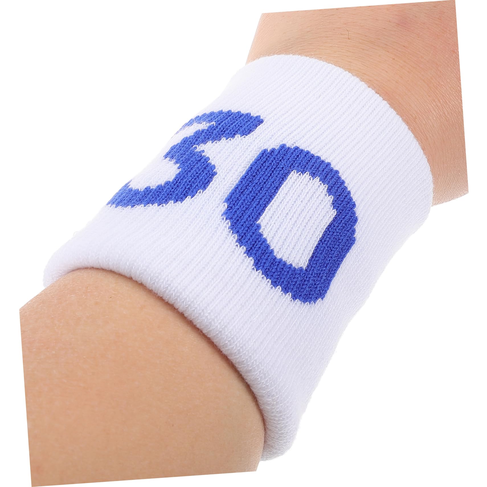 Generic 1 Pair Basketball Wristband Breathable Wristband Wrist Protector Elastic Wrist Bands Elastic Wrist Support Sweat Bands for Wrists Tennis Polyester Fitness Sporting Goods White