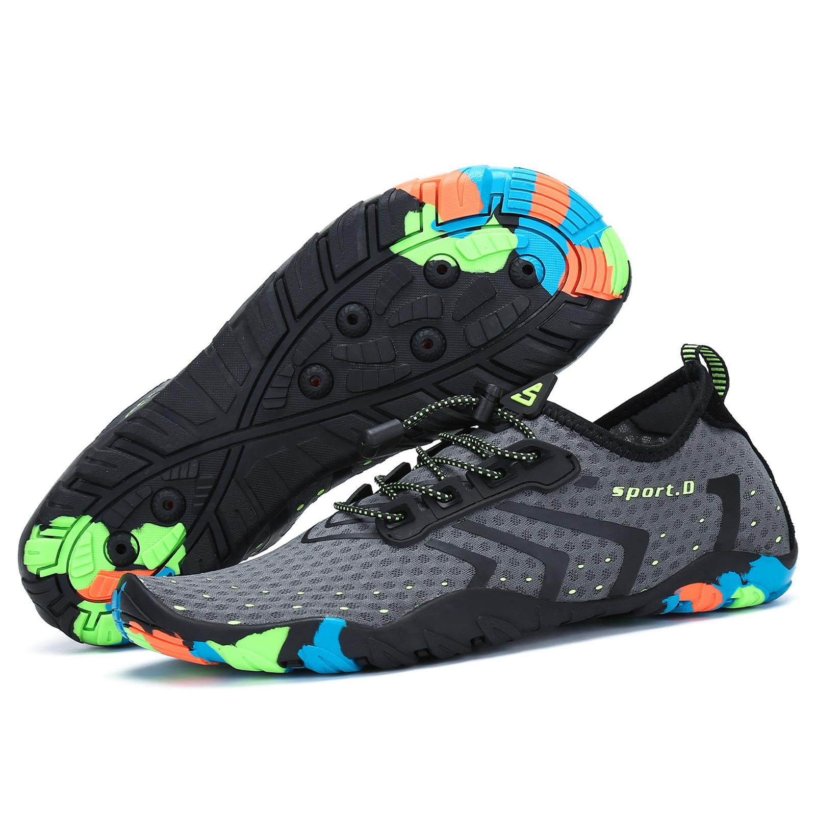 SAGUARO Water Shoes for Womens Mens Barefoot Swim Shoes Quick Dry Aqua Beach Shoe Outdoor Kyaking Diving Boating