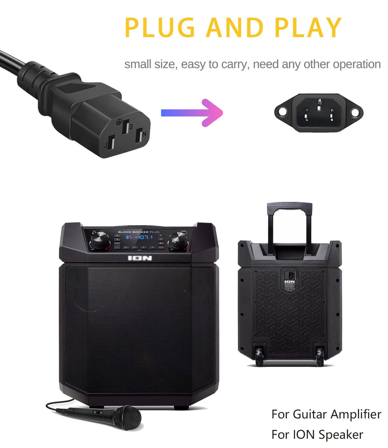 Portable Monster Flame Speaker Charger Buy AC Power Cord For ION