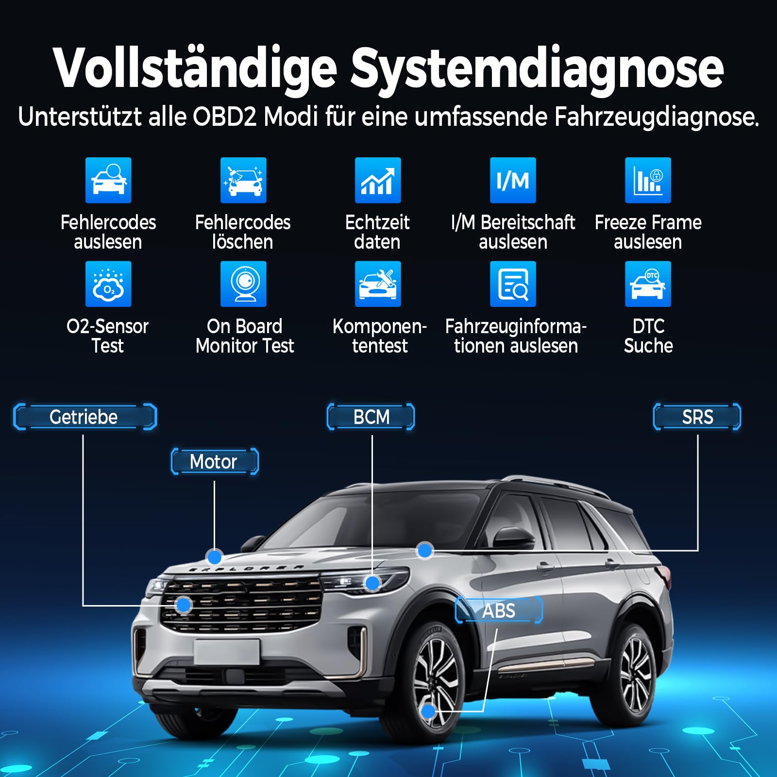 TOPDON VeriDiag X800 BT OBD2 Diagnosegerät für alle Fahrzeuge, Bidirektionales Diagnosegerät Auto mit 34 Servicefunktionen, Alle Systemdiagnosen FCA/SFD-Unterstützung, 2 Jahre kostenlose Upgrad