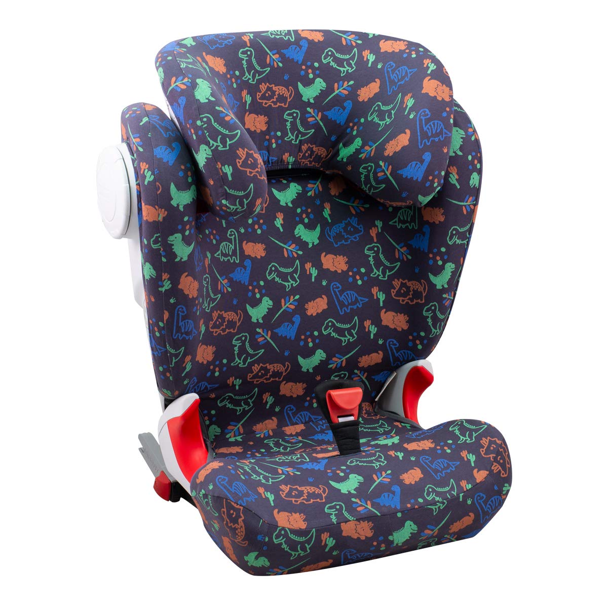 JYOKO KIDS Bezug kompatibel mit Römer KIDFIX II XP SICT, kidfix 2 S, Kidfix Z - Line (HAPPY DINO, MIT AUGE)