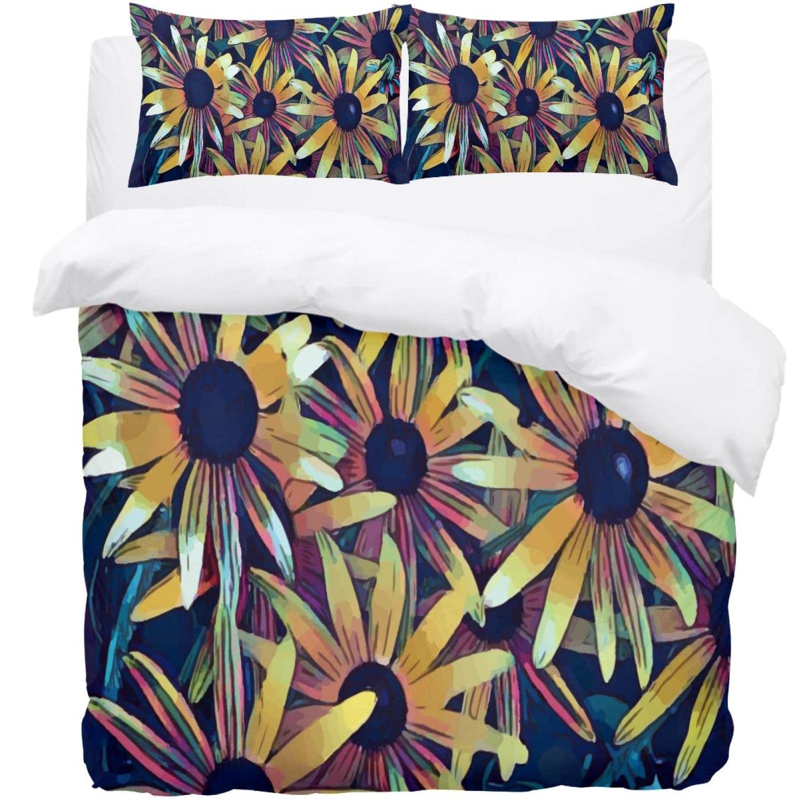 Parure de lit douce motif floral contre les draps rêches et les nuits agitées
