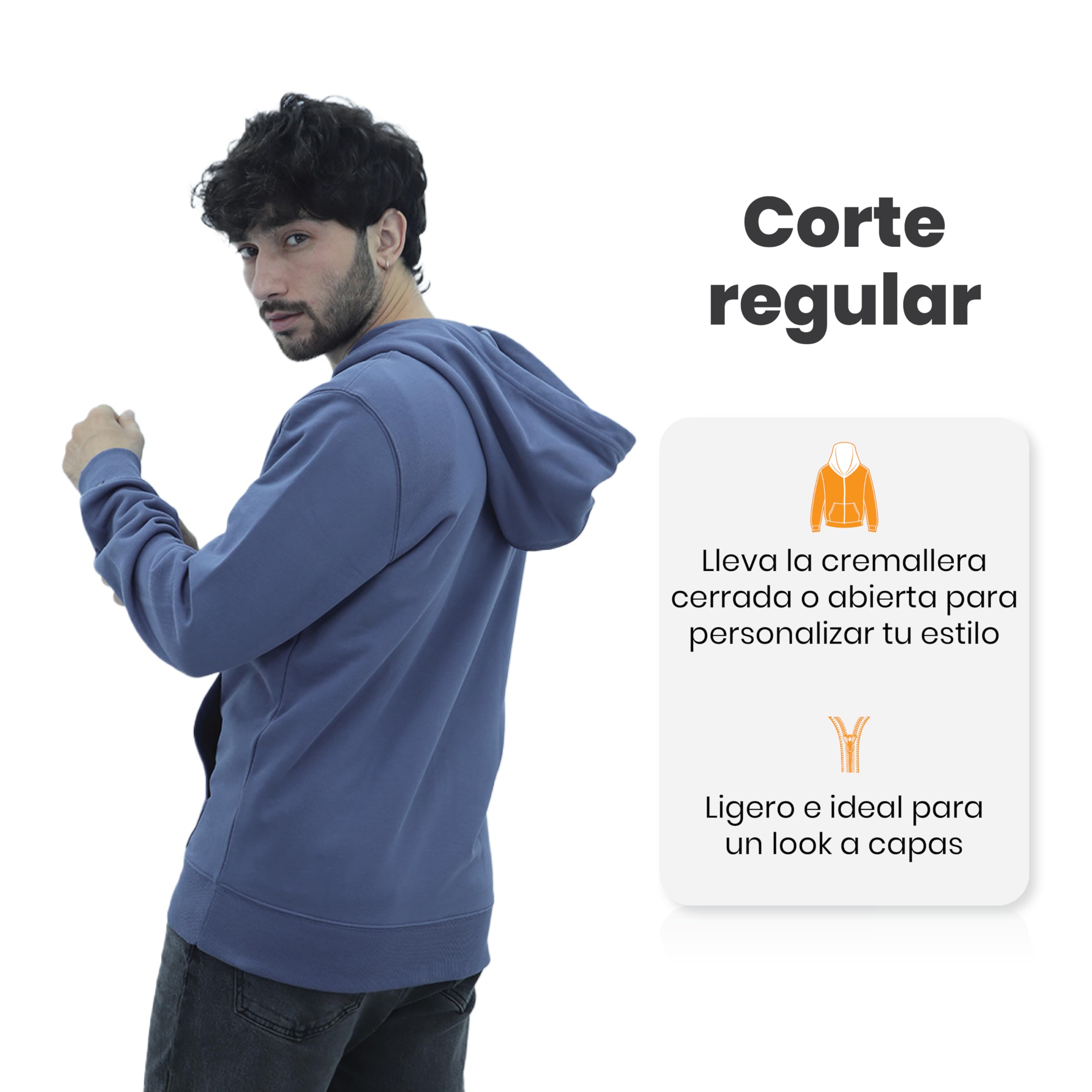 SoftSpun Sudaderas con Cremallera Hombre y Mujer | 100% Algodón Terry | Hoodie Premium Mercerizado | Sudadera Deportiva