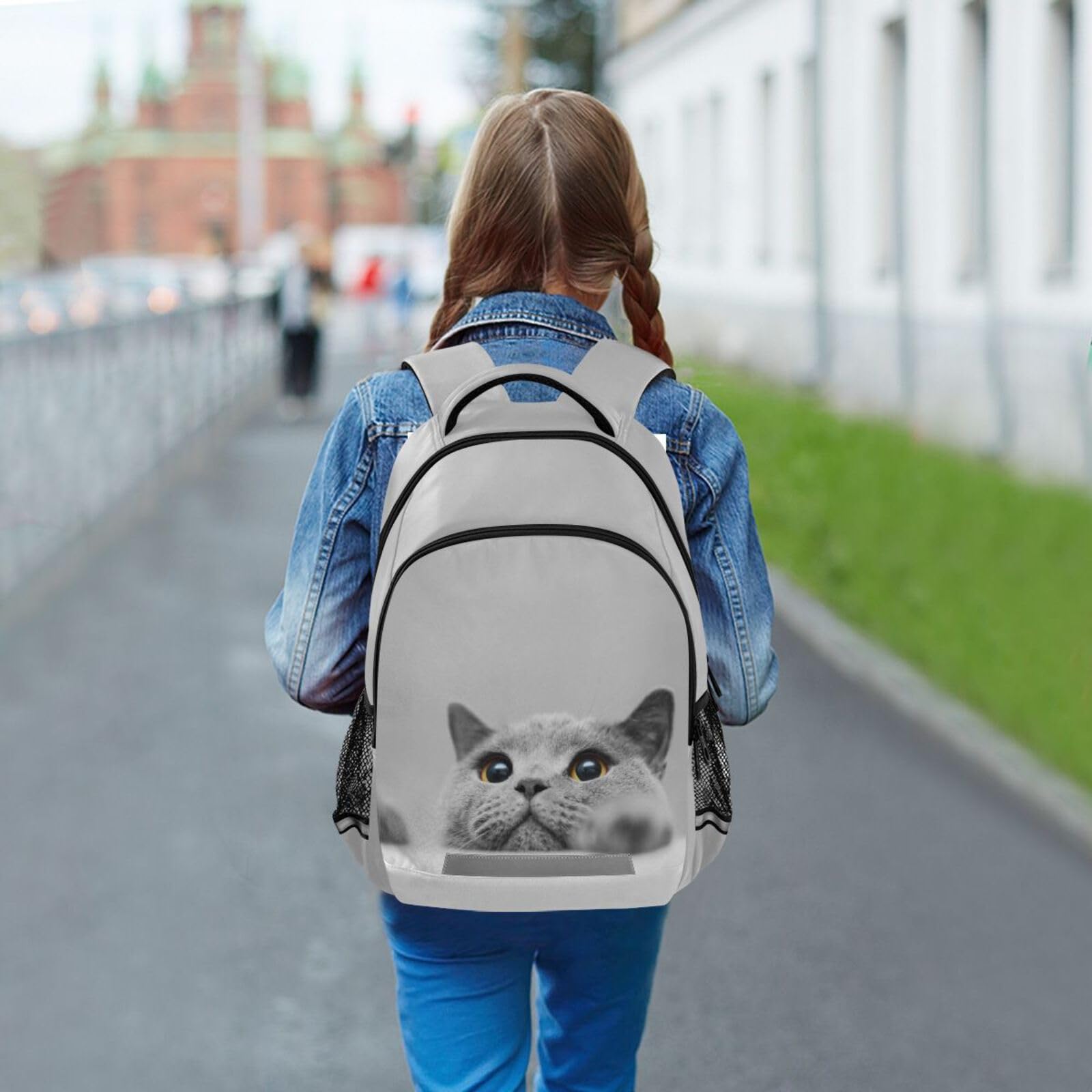 ALAZA British Shorthair Cat Backpack For School & Travel - Water-Resistant Daypack For Kids