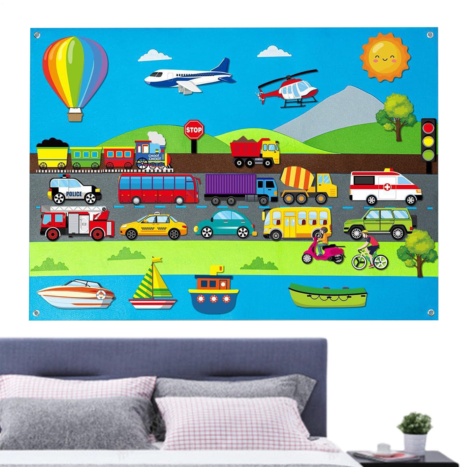 Quniwokid Felt Story Board Set, Felt Story Boards for Preschoolers, Felts Farm Storys Boards Set, Domestic Animals Storytelling Flannel Board, Educational Wall Activity for Boys, Girls