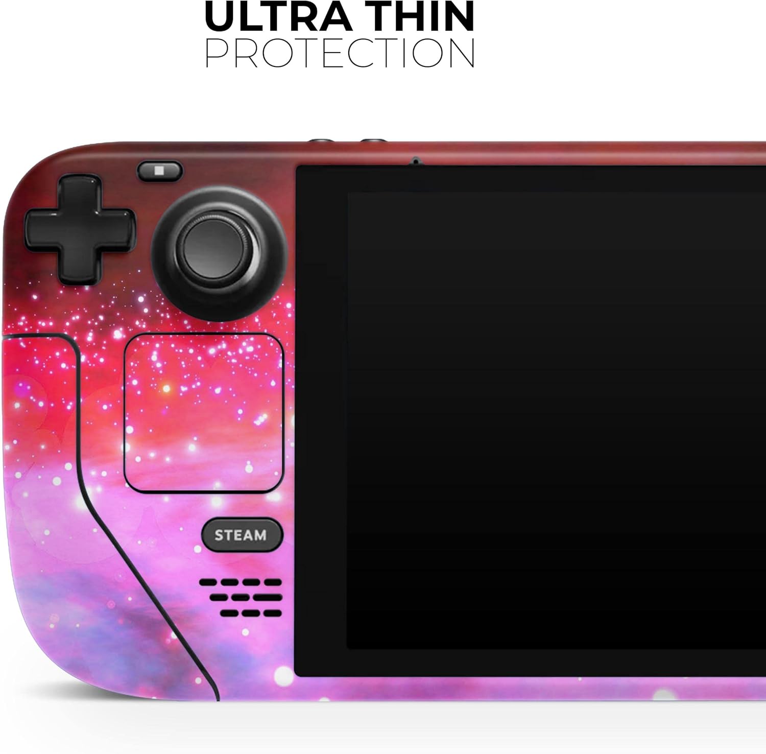 Compatible with Steam Deck - Skin Decal Protective Scratch-Resistant Removable Vinyl Wrap Cover - Vivid Pink and Blue Space