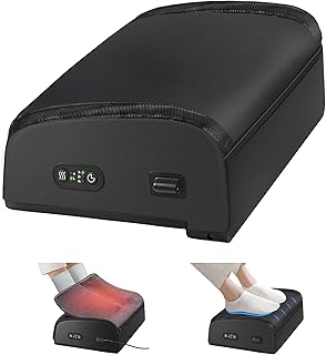 Comfier Reposapiés con calefacción regulable en altura, calentador de pies, reposapiés con espuma viscoelástica, calentador de pies y plantilla de apoyo para oficina y hogar, regalos