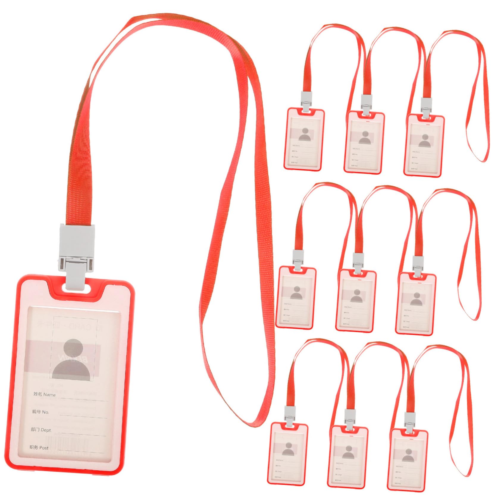 Operitacx 40pezzi Custodiper Badge Con Cordino Porta Tessere Identificative Copertine Protettive Per Ufficio e Scuole