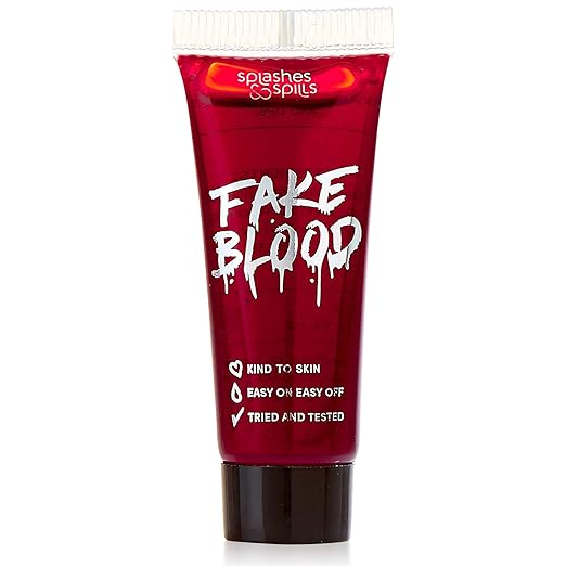 Realistic Fake Blood - Face and Body Paint - Pretend Costume and Dress Up Makeup by Splashes & Spills - New & Improved Formula! (10ml)
