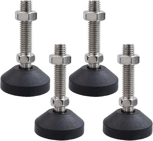 T Tulead Furniture Glide - Soporte de nivelación giratorio de alta resistencia, 2 pulgadas de diámetro, pies de nivelación ajustables, pies de torno