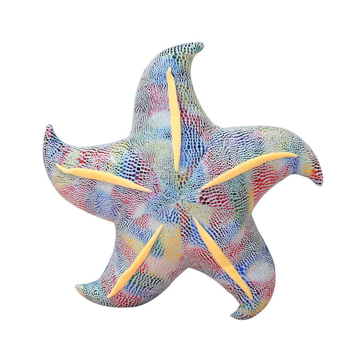 Stuffed Starfish Plush Pillow Coastal Beach Ocean-Themed Decorative Throw Pillow Super Soft Marine Animal Plush Cushion for Sofa Couch Bed Room Decor (Blue)