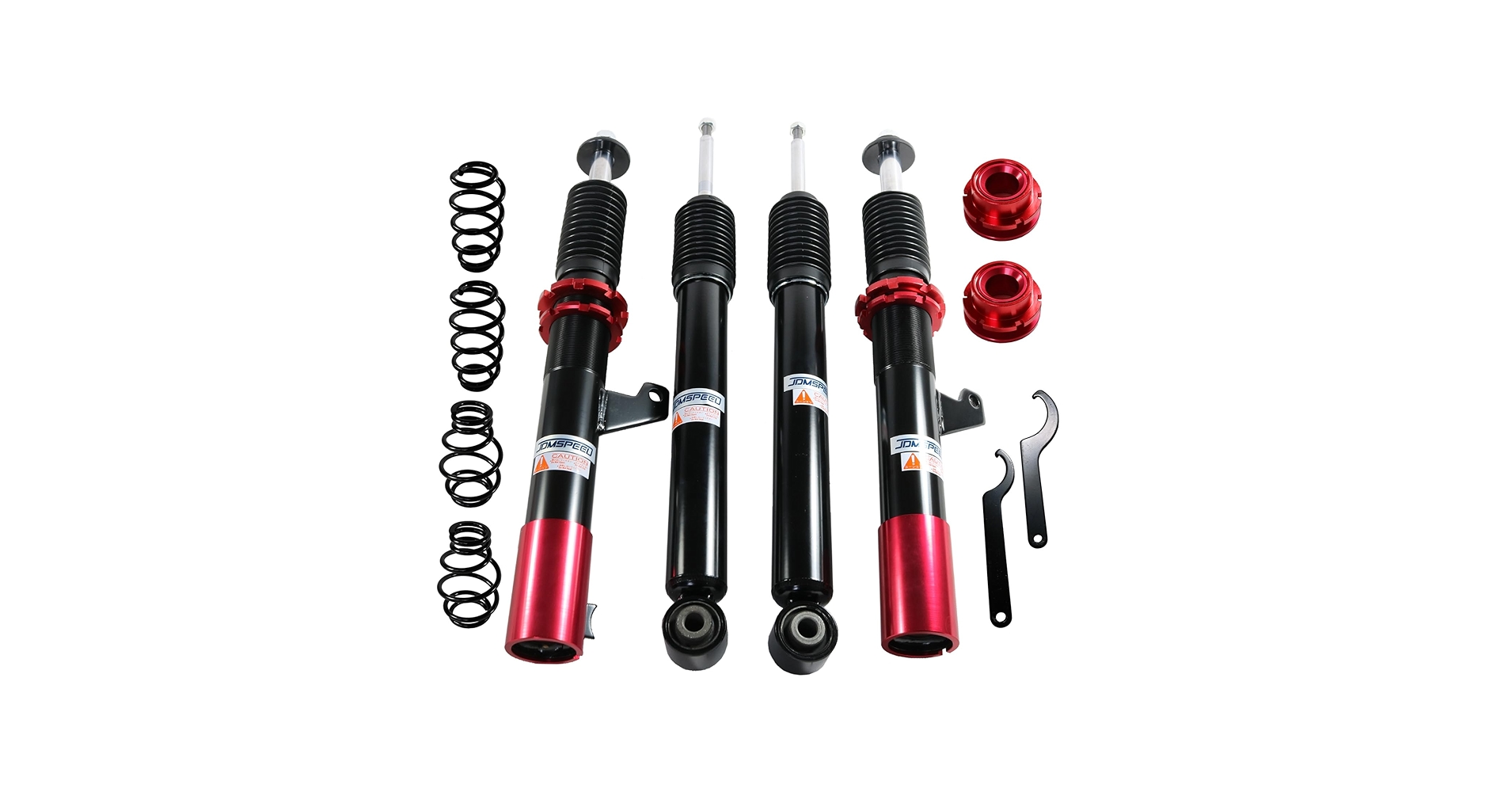 Amazon.com: JDMSPEED New Red Height Adjustable Coilover