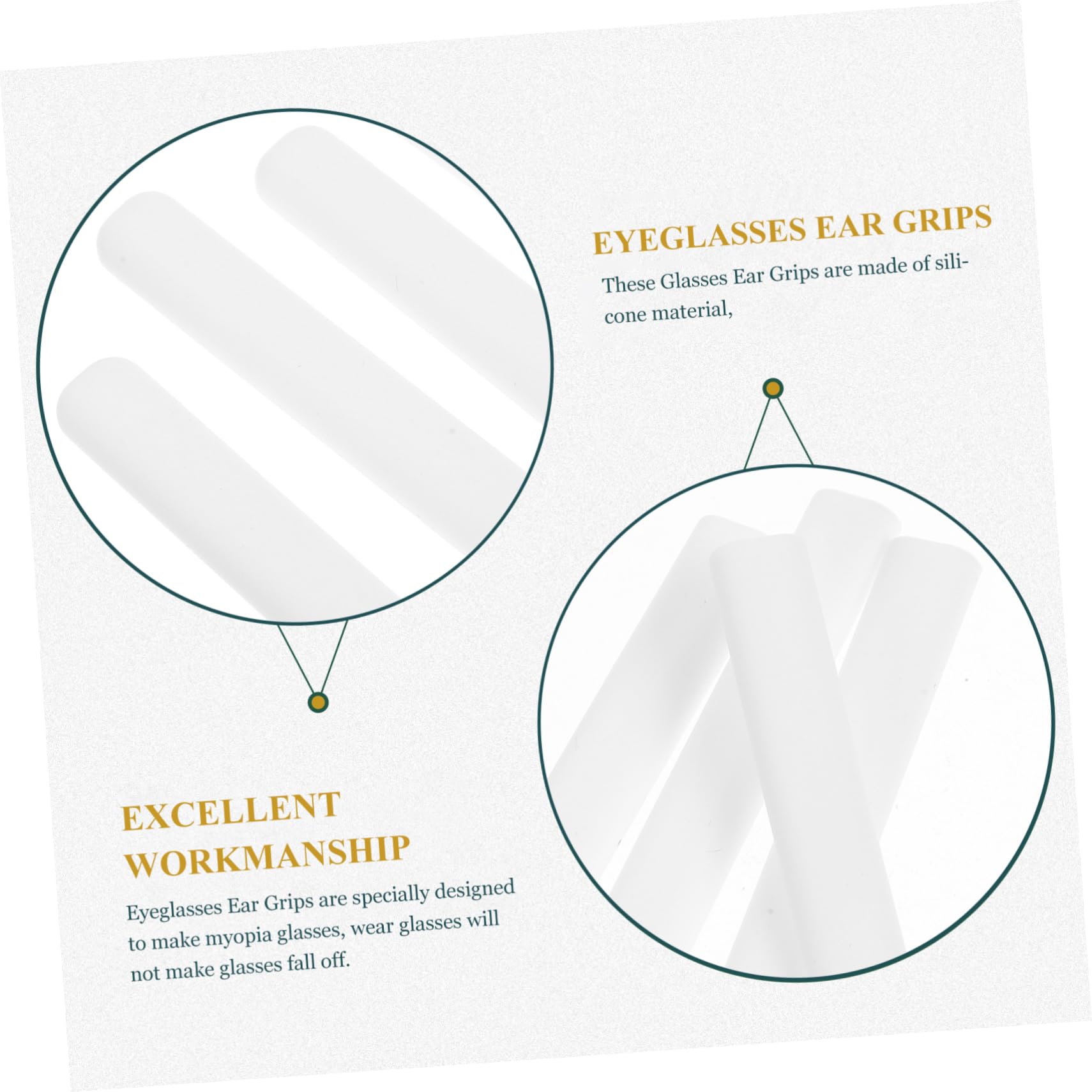 Levemolo Eyeglass Ear Grips 2 Pairs of Silicone Glasses Retainers Comfortable Earmuffs for Glasses Sunglasses