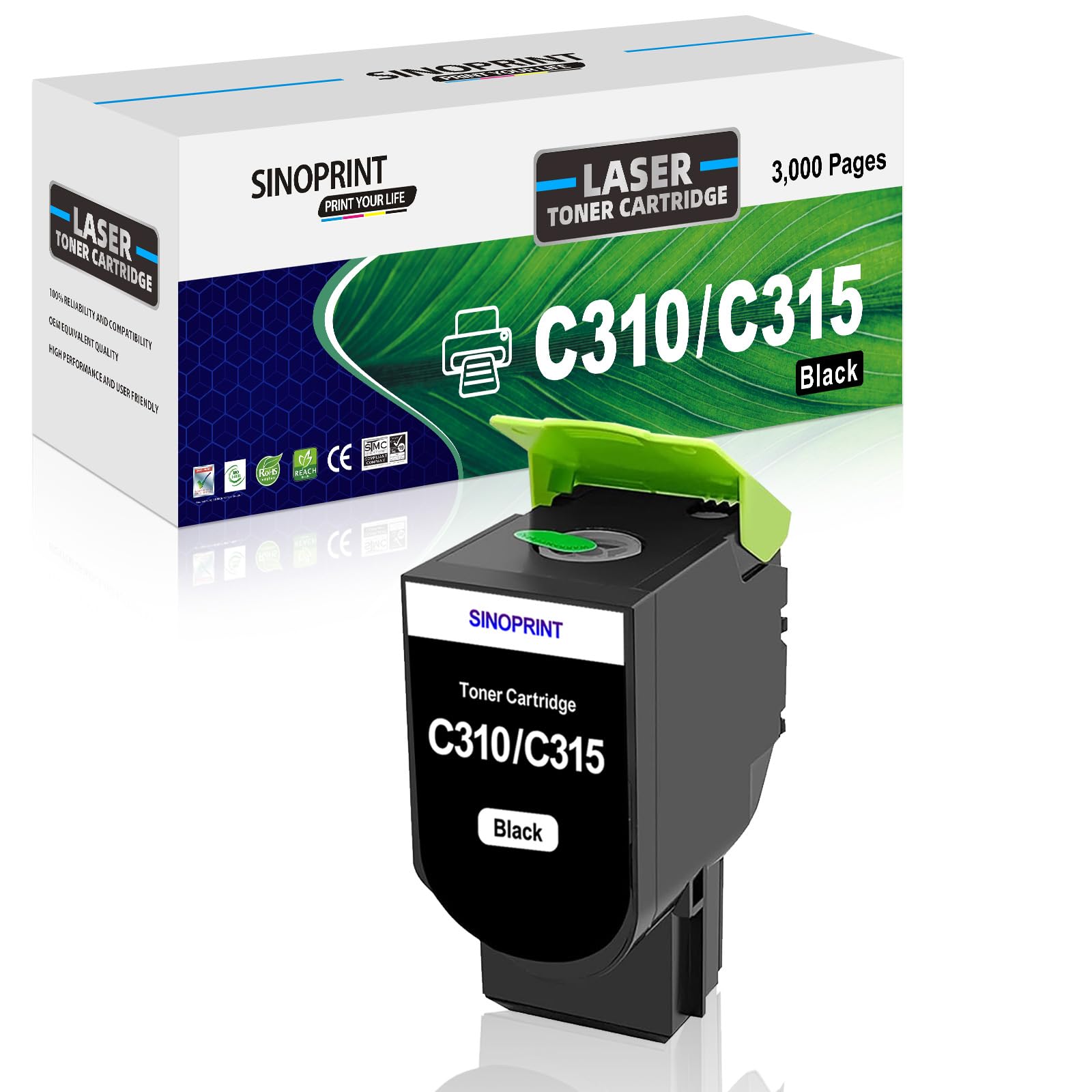 C310 C315 Ink Cartridges Black Compatible with Xerox C310 Toner, Xerox C315 Toner for Xerox C310 C310DNI C310DNIM C315 C315DNI Printer(Black, 006R04356)