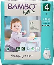 Bambo Nature Premium Baby Pants Diapers for Kids Large Size (7-12 Kgs), Super Absorbent, Breathable, Extra Soft, Dermatologically Tested, Hypoallergenic Infant Nappies With Wetness Indicator, 20 Count