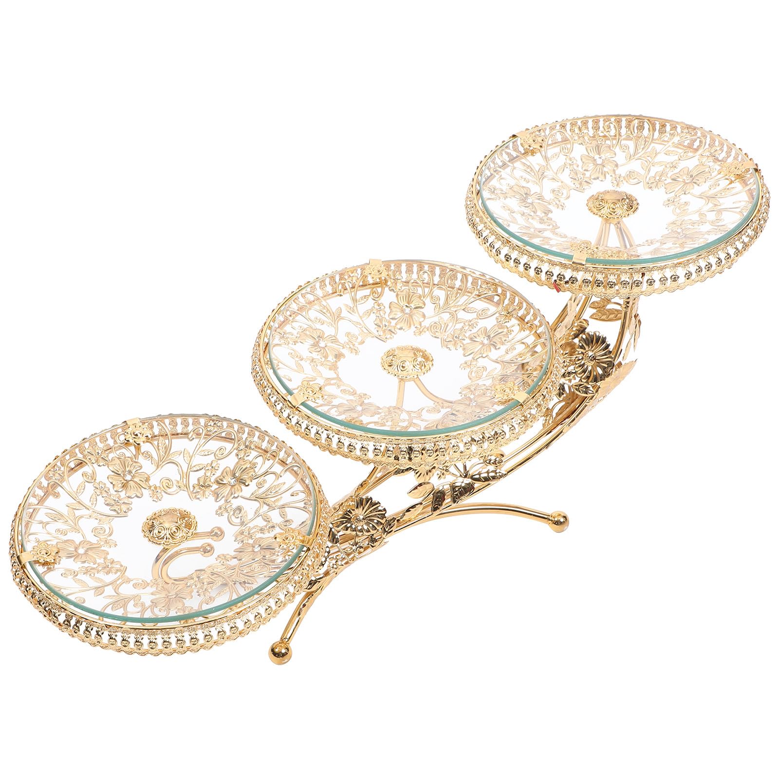 Assiette de Collation FRCOLOR en Verre Doré pour Vos Apéritifs Chic en Cuisine et Hôtel