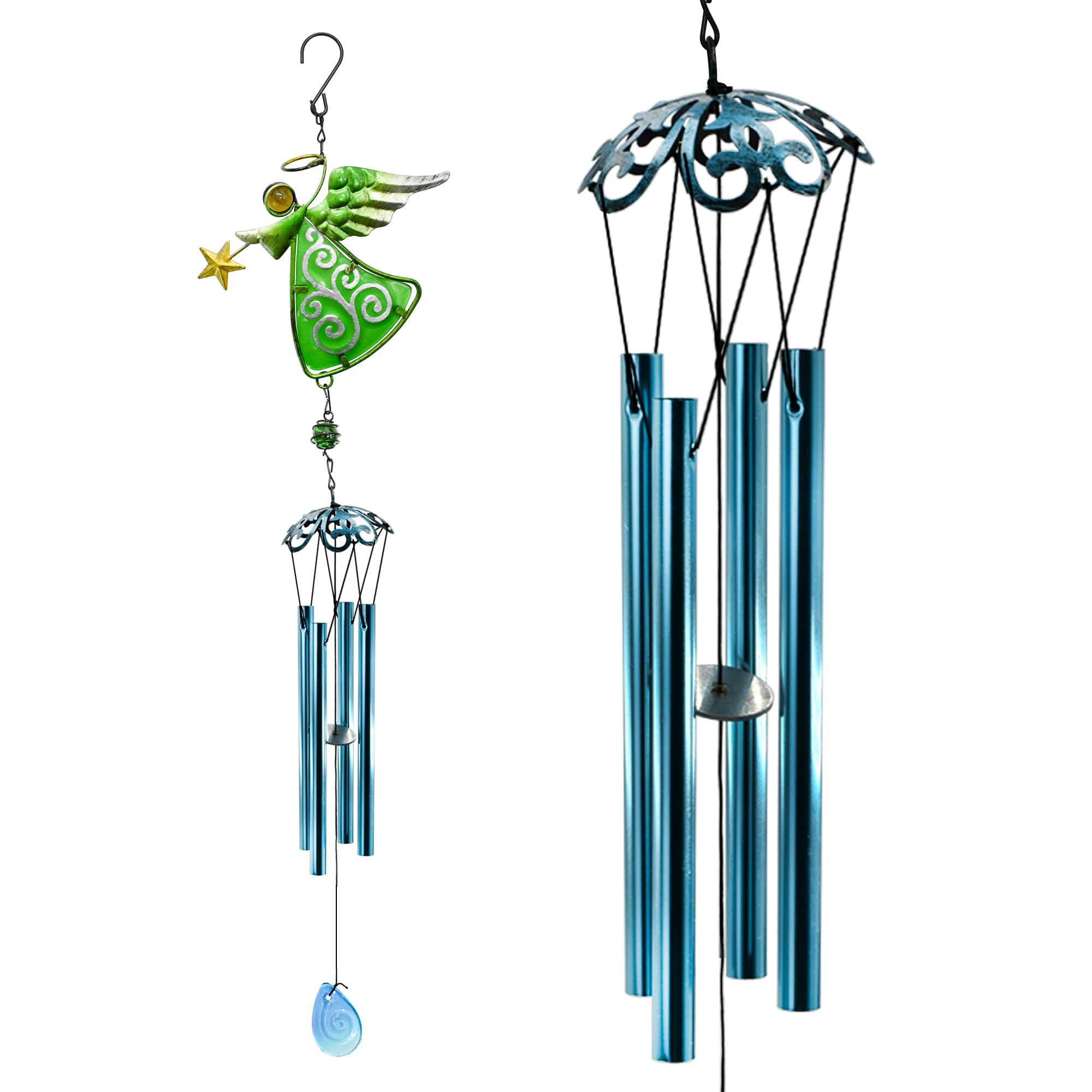 Amazon.co.jp: MrMrKura ウインドチャイム 天使風鈴 金属 玄関 吊り