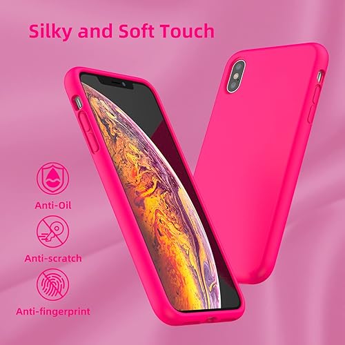 Miniatura 4 de K TOMOTO Funda compatible con iPhone Xs Max, protección contra caídas y goma de gel de silicona líquida de cuerpo completo con microfibra suave a