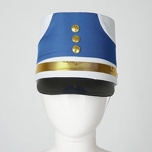 Miniatura 4 de Sombrero Majorette para niños, sombrero de soldado de juguete, sombrero de banda de tambor, sombreros de batería para niño y niña, sombrero de