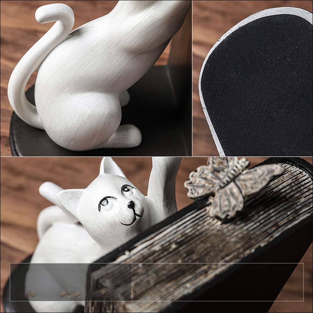 bookshelf bookcase Kreatywne dekoracje domowe Cute Cat Bookends Ozdoby Dekoracje biurowe stojak lub półka na książki. (Color : A)
