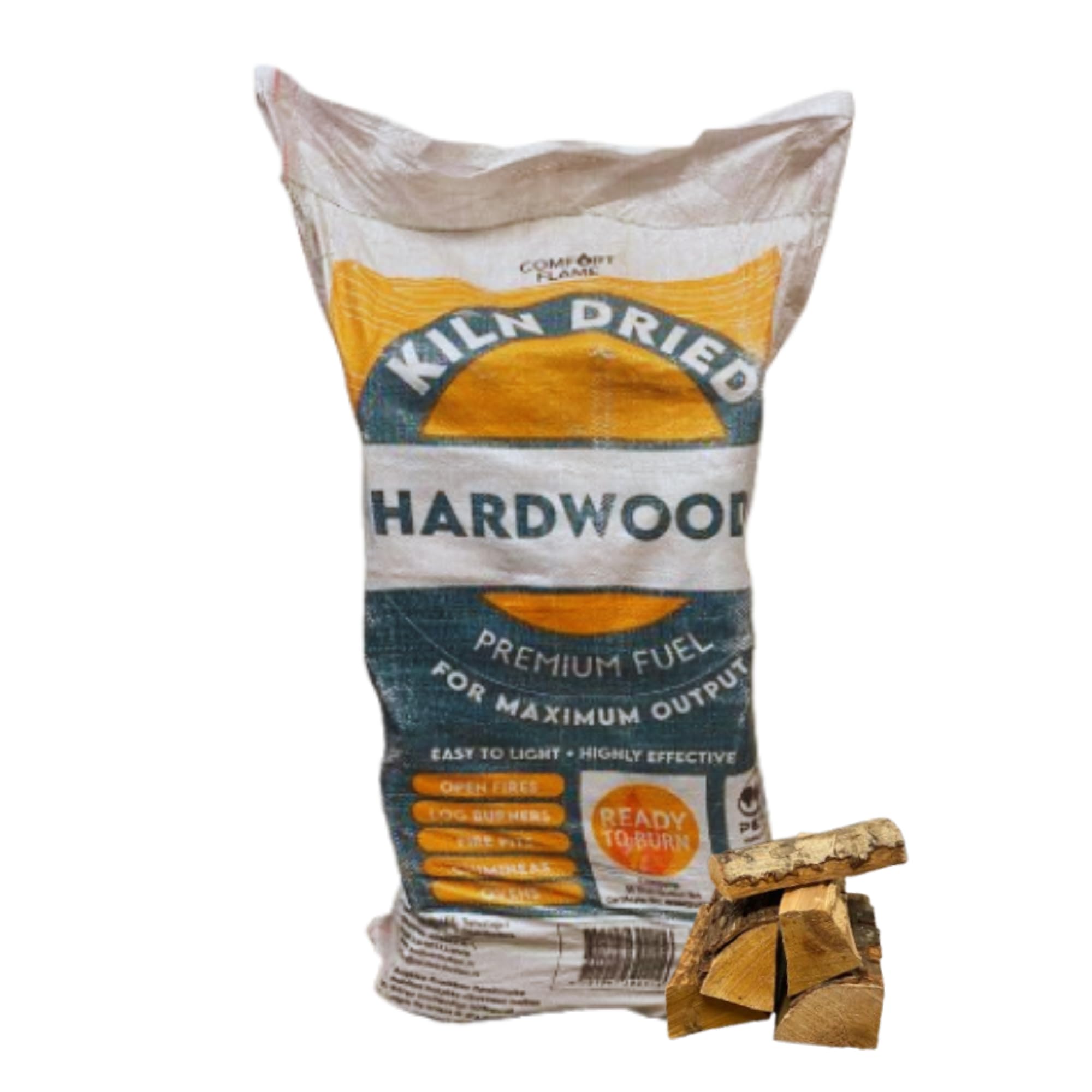 Amos Brown Kiln Dried Alder Hardwood Logs Boot Bag 60L – Ready To Burn Firewood For Open Fires, Log Burners, Fire Pits, Chimineas & Ovens – Premium Long Burning Low Smoke Logs (1 Bag - 60L)