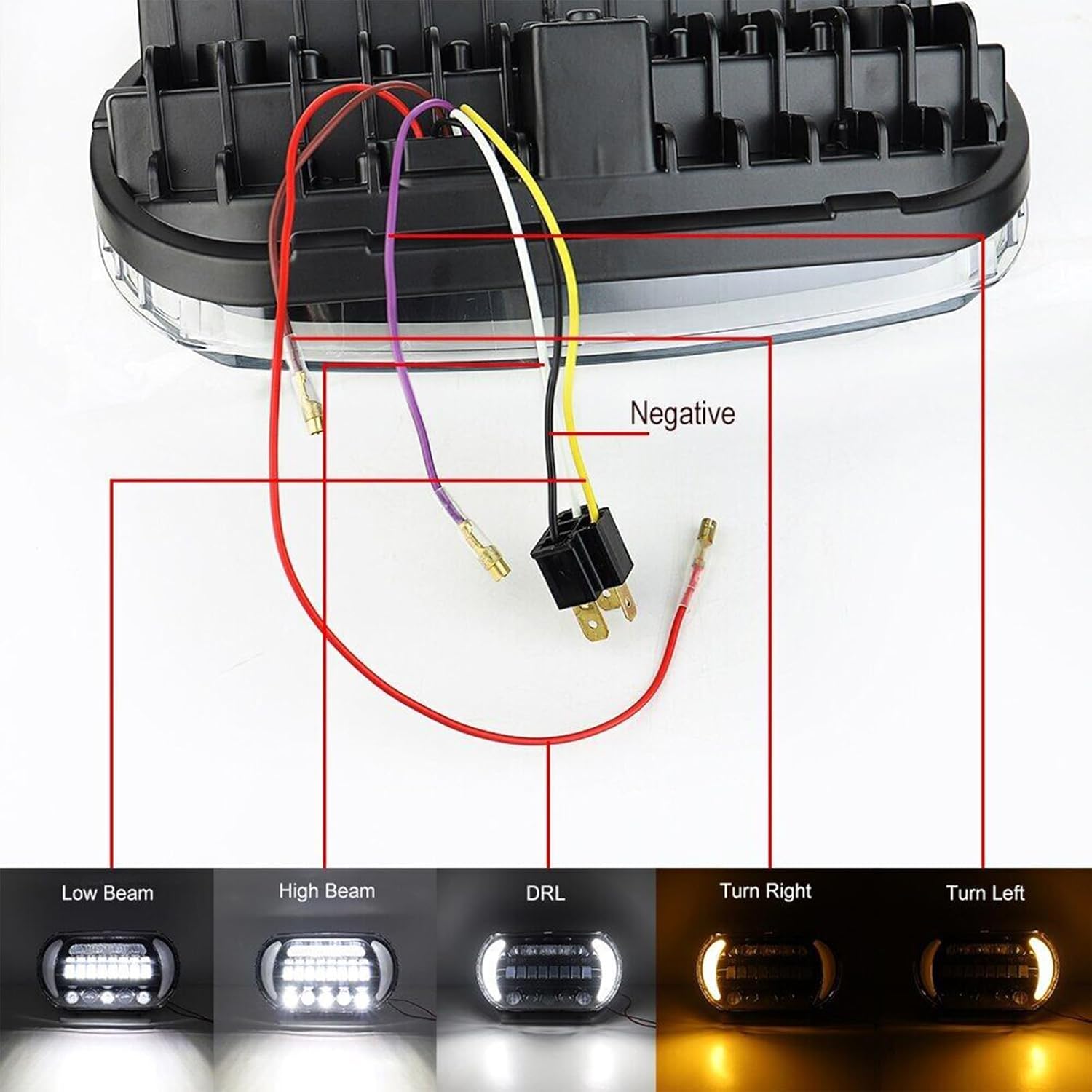 Dual LED Headlights fo Road Glide 2004-2013,White DRL Lights LED Headlamp Front Lamp with High Low Beam Turn Signal Lights for Harley Touring Road Glide 2004-2013 Accessories
