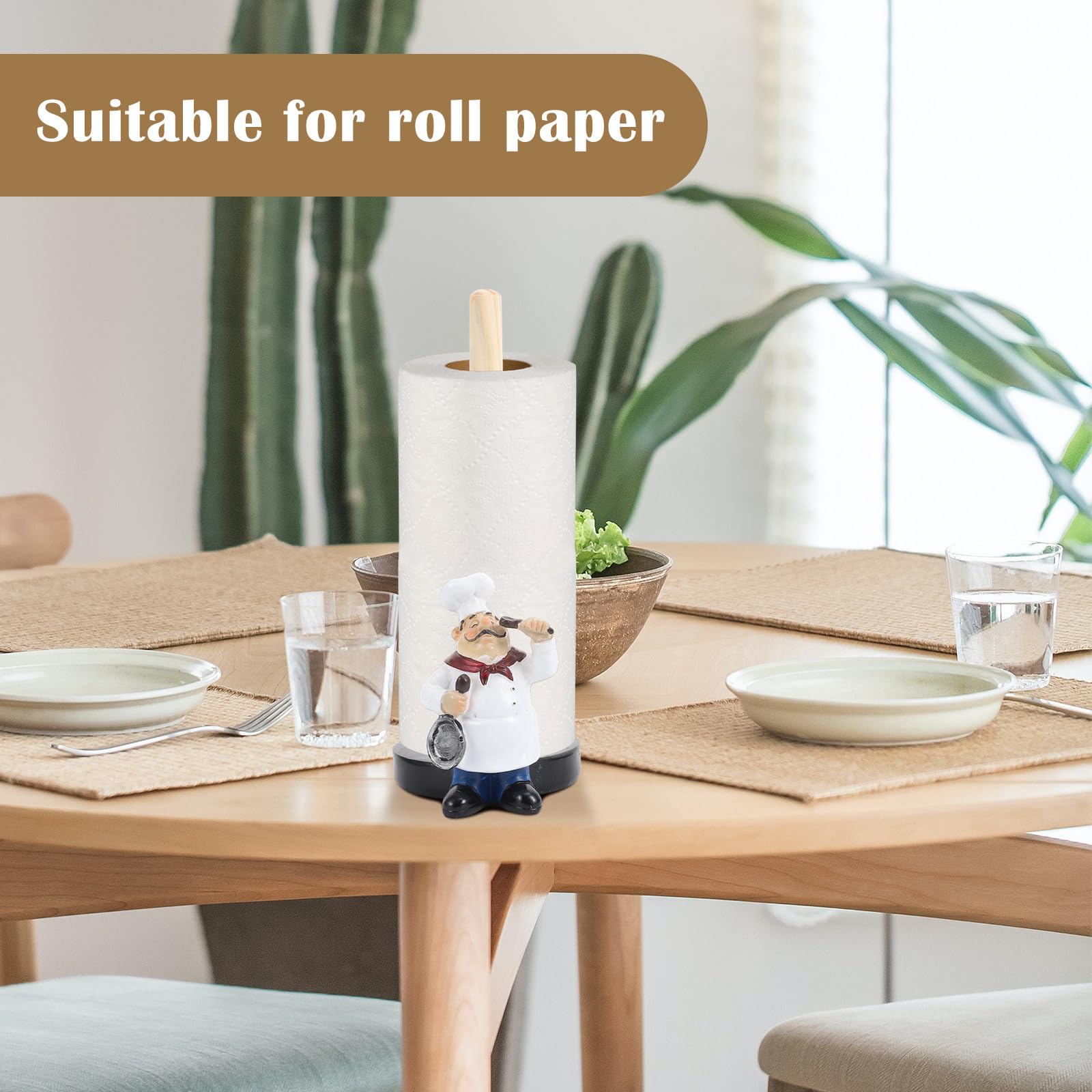 Homoyoyo Portarrollos de Papel para Cocina Portátil y Creativo, Soporte Vertical para Pañuelos, Estante Compacto y Práctico para Mesa, Diseño Sencillo y Ligero para Uso Doméstico y