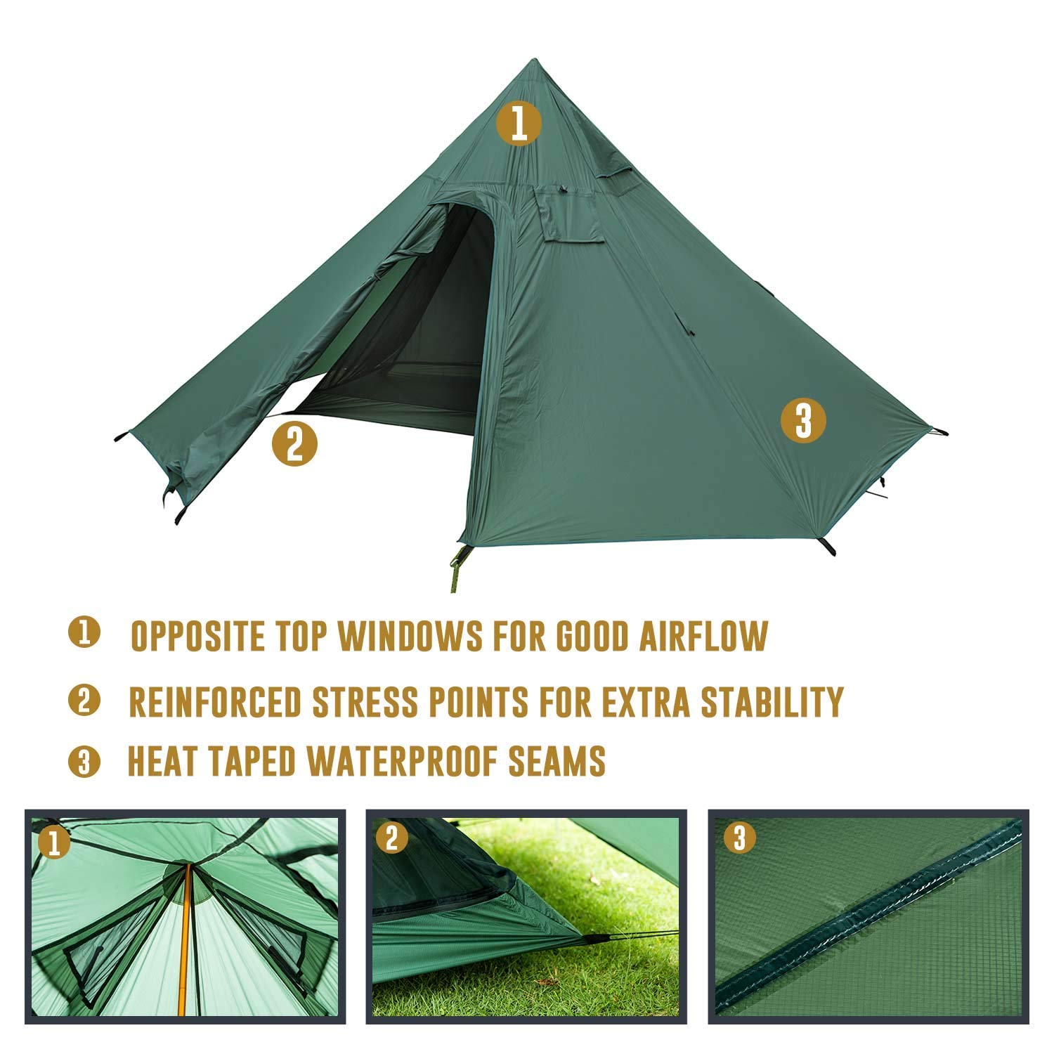 onetigris iron wall stove tent with Inner Mesh, Weighs 4.2Ib, New Model Sporting Goods Revoltage Taschen für Pedale 503055 Compatible Model:LOOK system