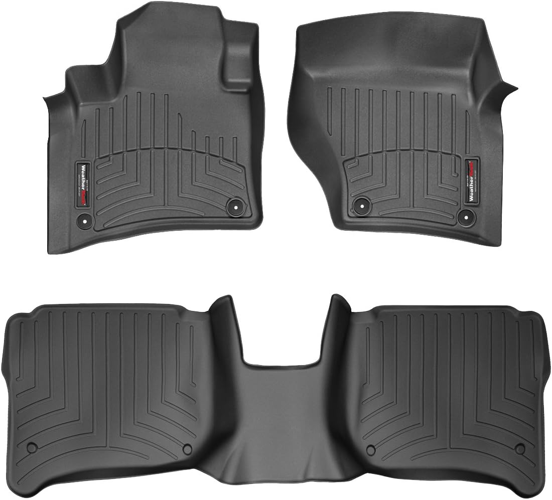 WeatherTech Custom Fit FloorLiners for VW Touareg, Cayenne®, 1st & 2nd Row (44333-1-3), Black