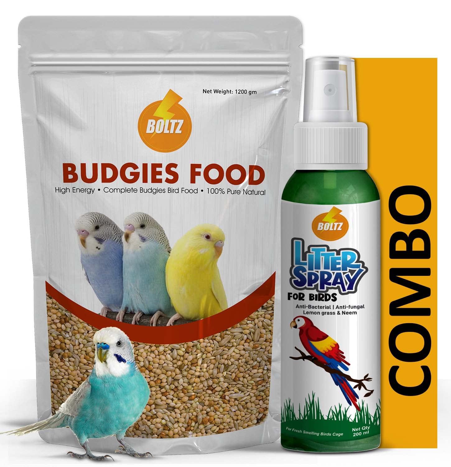 BOLTZ Bird Food for Budgies - Mix Seeds 1.2 KG (Budgies Food + Bird Litter Spray) (B09GPC736B) Amazon Price History, Amazon Price Tracker